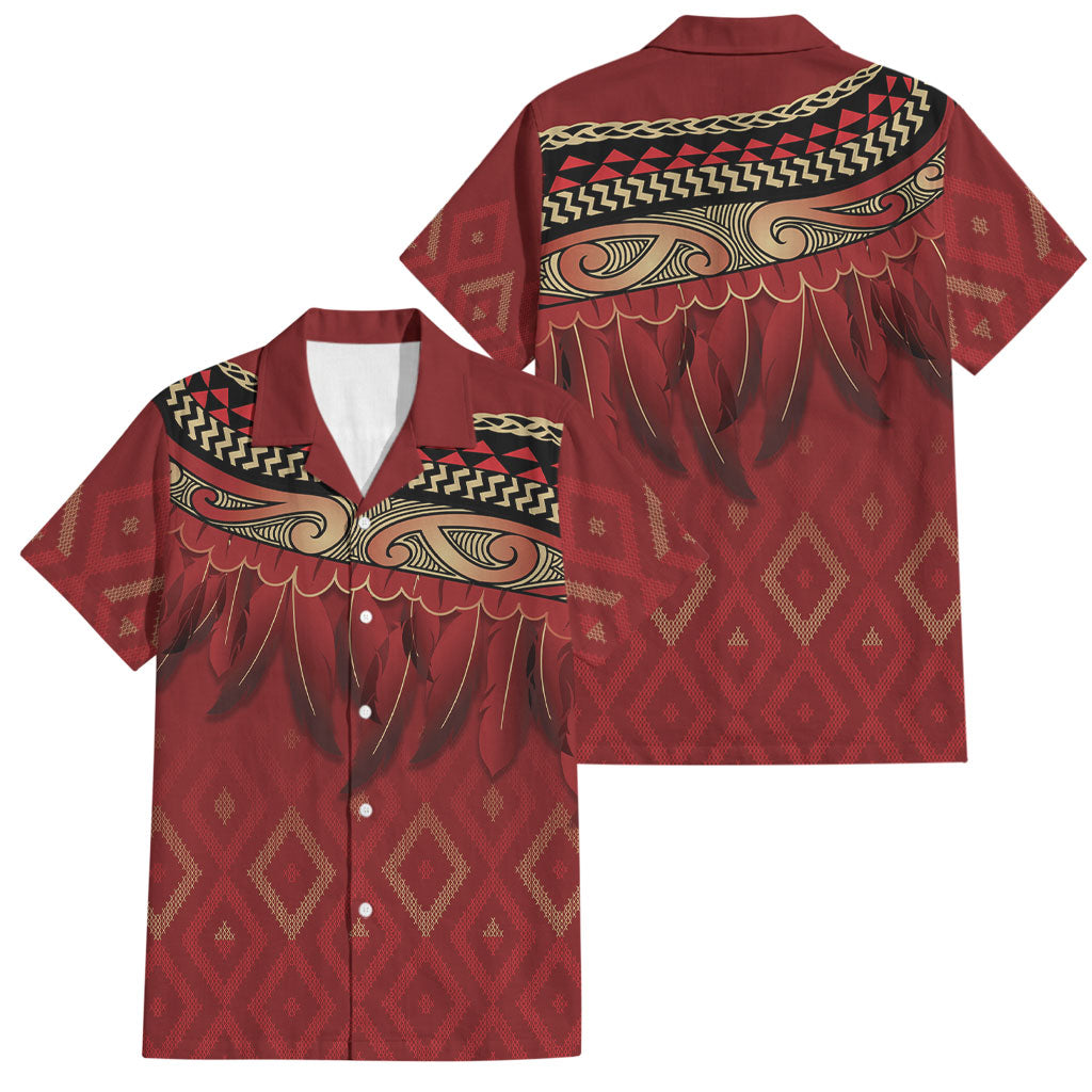 Aotearoa Maori Waikato Tainui Iwi Family Matching Short Sleeve Bodycon Dress and Hawaiian Shirt Korowai Tukutuku Kaokao Motifs