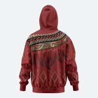 Aotearoa Maori Waikato Tainui Iwi Hoodie Korowai Tukutuku Kaokao Motifs