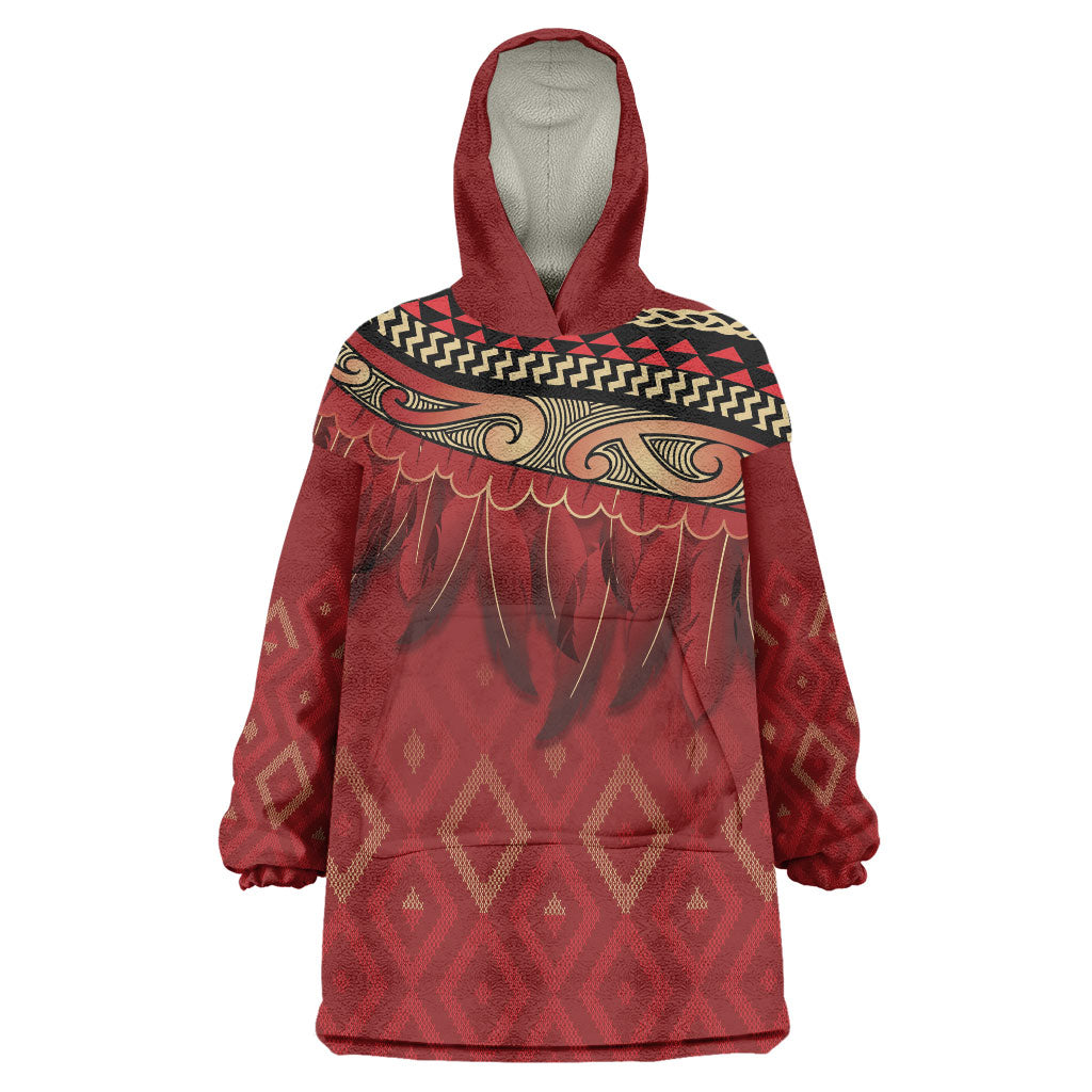 Aotearoa Maori Waikato Tainui Iwi Wearable Blanket Hoodie Korowai Tukutuku Kaokao Motifs