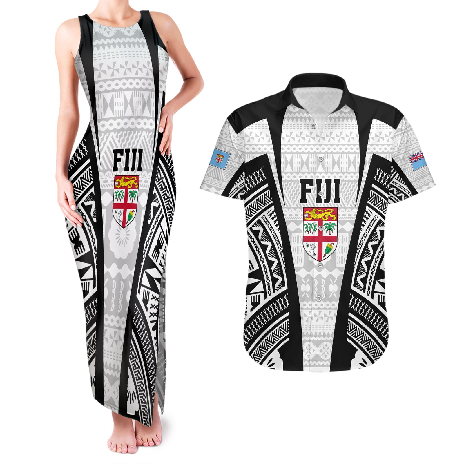 personalised-fiji-rugby-couples-matching-tank-maxi-dress-and-hawaiian-shirt-2023-world-cup-history-makers-white-ver