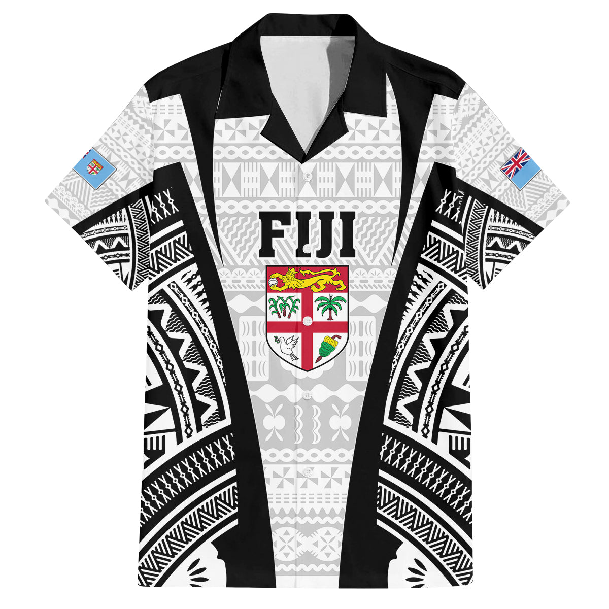 personalised-fiji-rugby-family-matching-off-shoulder-maxi-dress-and-hawaiian-shirt-2023-world-cup-history-makers-white-ver