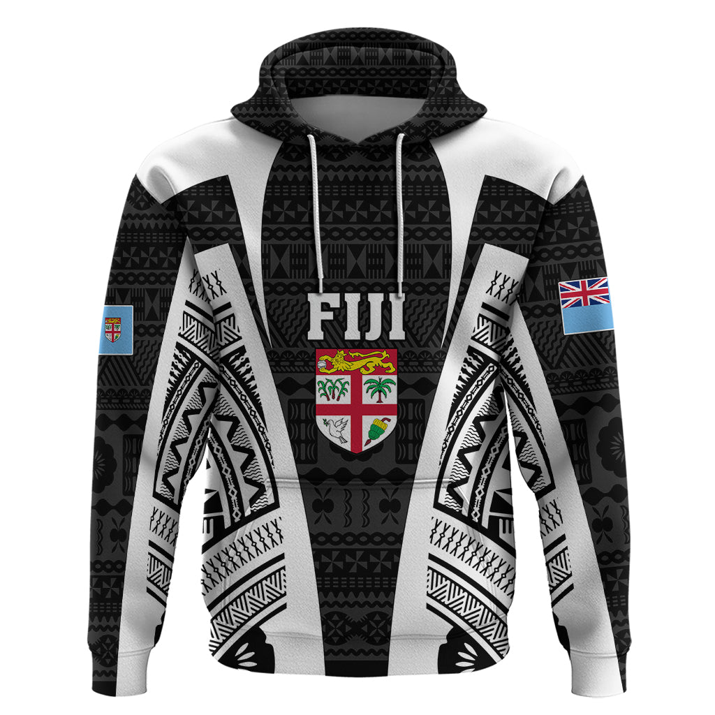 Personalised Fiji Rugby Hoodie 2023 World Cup History Makers - Black Ver LT7 Black - Polynesian Pride