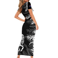 personalised-new-zealand-rugby-family-matching-short-sleeve-bodycon-dress-and-hawaiian-shirt-silver-fern-basic-2023-world-cup