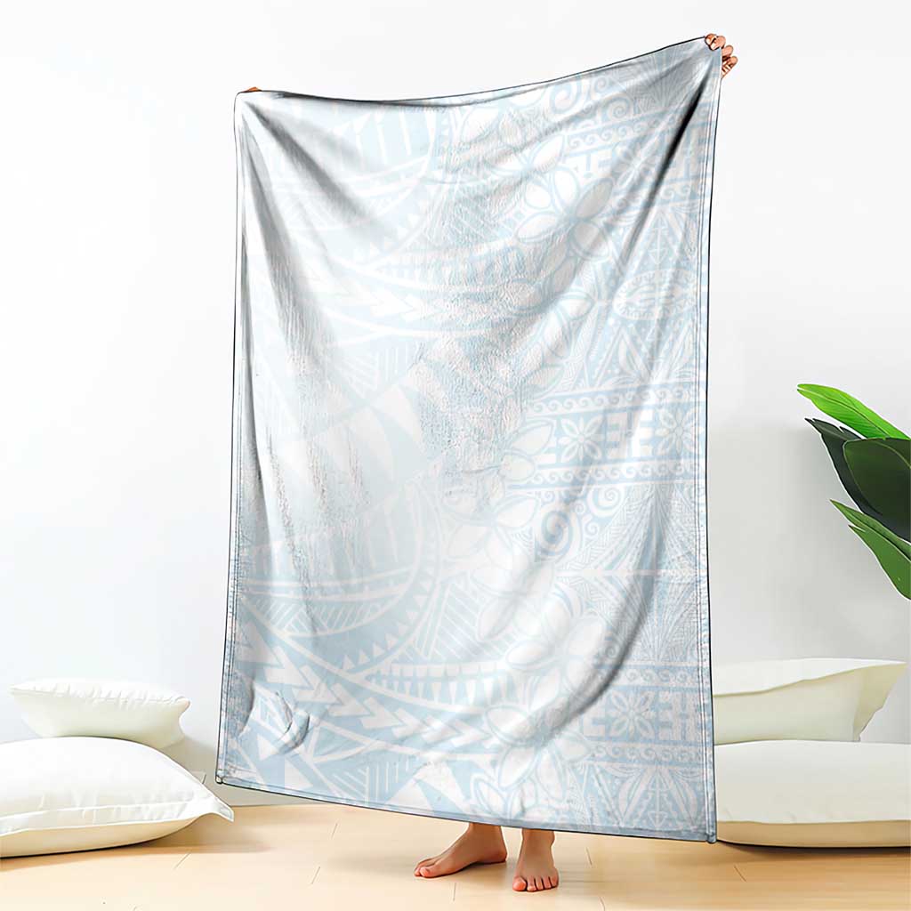 White Sunday Blanket Plumeria Tatau Mix Tapa LT7 - Polynesian Pride