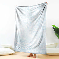 White Sunday Blanket Plumeria Tatau Mix Tapa LT7 - Polynesian Pride