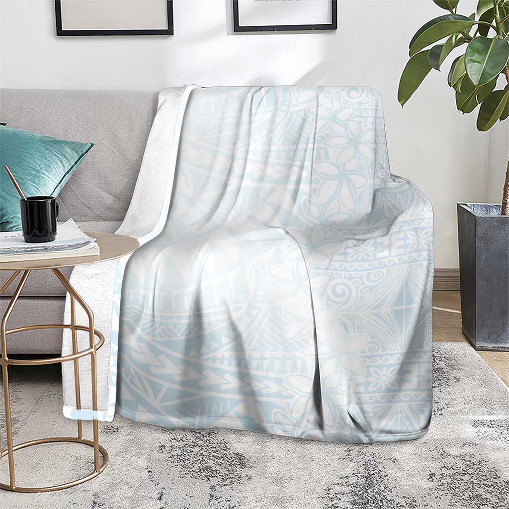 White Sunday Blanket Plumeria Tatau Mix Tapa LT7 - Polynesian Pride