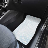 White Sunday Car Mats Plumeria Tatau Mix Tapa LT7 - Polynesian Pride