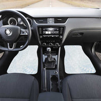 White Sunday Car Mats Plumeria Tatau Mix Tapa LT7 Set 2pcs - Front White - Polynesian Pride