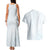 White Sunday Couples Matching Tank Maxi Dress and Hawaiian Shirt Plumeria Tatau Mix Tapa