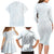 White Sunday Family Matching Long Sleeve Bodycon Dress and Hawaiian Shirt Plumeria Tatau Mix Tapa