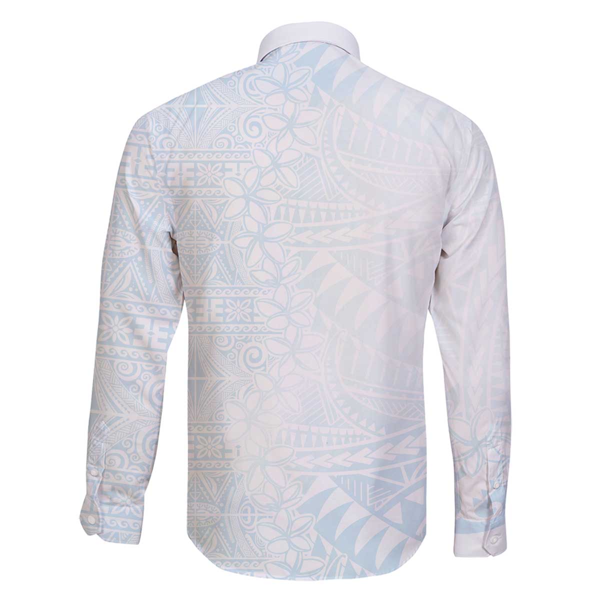 White Sunday Family Matching Off The Shoulder Long Sleeve Dress and Hawaiian Shirt Plumeria Tatau Mix Tapa