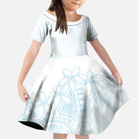 White Sunday Family Matching Tank Maxi Dress and Hawaiian Shirt Plumeria Tatau Mix Tapa