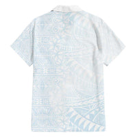 White Sunday Family Matching Tank Maxi Dress and Hawaiian Shirt Plumeria Tatau Mix Tapa