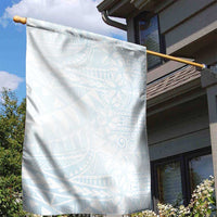 White Sunday Garden Flag Plumeria Tatau Mix Tapa LT7 - Polynesian Pride