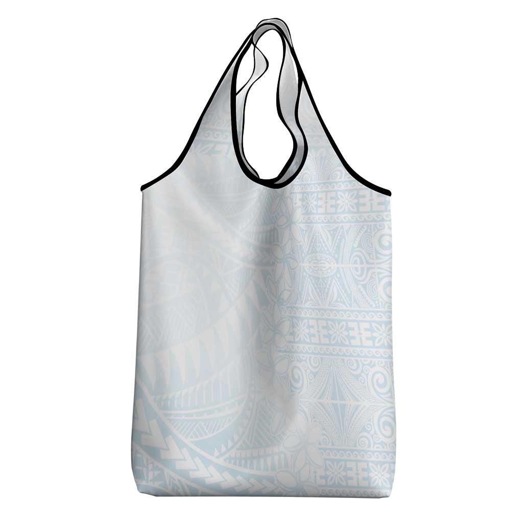White Sunday Grocery Bag Plumeria Tatau Mix Tapa LT7 - Polynesian Pride