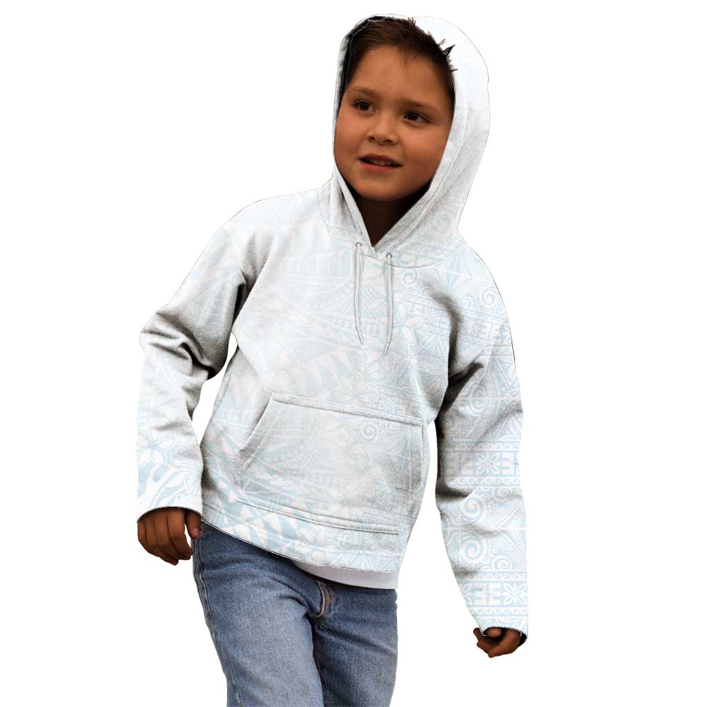 White Sunday Kid Hoodie Plumeria Tatau Mix Tapa