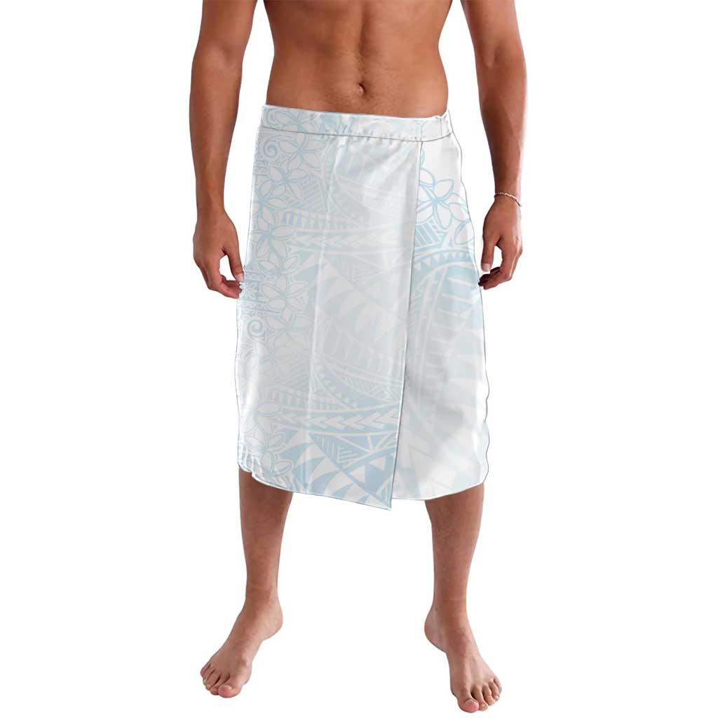 White Sunday Lavalava Plumeria Tatau Mix Tapa LT7 White - Polynesian Pride