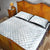 White Sunday Quilt Bed Set Plumeria Tatau Mix Tapa