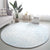 White Sunday Round Carpet Plumeria Tatau Mix Tapa