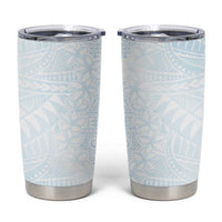 White Sunday Tumbler Cup Plumeria Tatau Mix Tapa LT7 White - Polynesian Pride