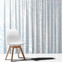 White Sunday Window Curtain Plumeria Tatau Mix Tapa LT7 - Polynesian Pride