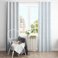 White Sunday Window Curtain Plumeria Tatau Mix Tapa LT7 - Polynesian Pride