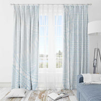 White Sunday Window Curtain Plumeria Tatau Mix Tapa LT7 - Polynesian Pride