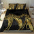 Polynesia Bedding Set Black & Gold Fancy Plumeria