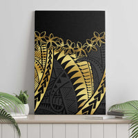 Polynesia Canvas Wall Art Black & Gold Fancy Plumeria LT7 - Polynesian Pride
