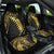 Polynesia Car Seat Cover Black & Gold Fancy Plumeria