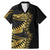 Polynesia Family Matching Mermaid Dress and Hawaiian Shirt Black & Gold Fancy Plumeria