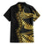 Polynesia Family Matching Mermaid Dress and Hawaiian Shirt Black & Gold Fancy Plumeria