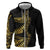 Polynesia Hoodie Black & Gold Fancy Plumeria