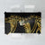 Polynesia Tablecloth Black & Gold Fancy Plumeria