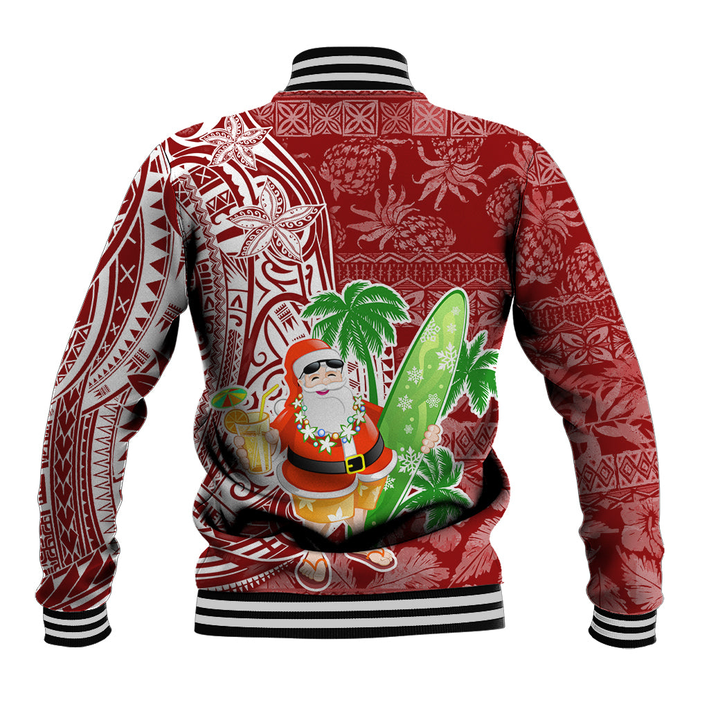 Hawaii Christmas Mele Kalikimaka Baseball Jacket Santa Claus LT7 - Polynesian Pride