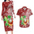 Hawaii Christmas Mele Kalikimaka Couples Matching Long Sleeve Bodycon Dress and Hawaiian Shirt Santa Claus LT7 Red - Polynesian Pride