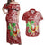 Hawaii Christmas Mele Kalikimaka Couples Matching Off Shoulder Maxi Dress and Hawaiian Shirt Santa Claus LT7 Red - Polynesian Pride