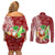 Hawaii Christmas Mele Kalikimaka Couples Matching Off Shoulder Short Dress and Long Sleeve Button Shirt Santa Claus LT7 - Polynesian Pride