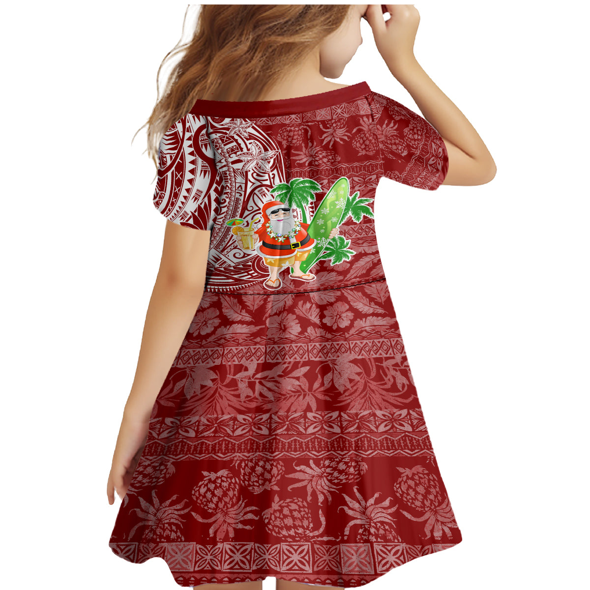 Hawaii Christmas Mele Kalikimaka Family Matching Mermaid Dress and Hawaiian Shirt Santa Claus LT7 - Polynesian Pride