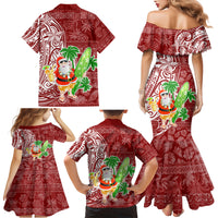 Hawaii Christmas Mele Kalikimaka Family Matching Mermaid Dress and Hawaiian Shirt Santa Claus LT7 - Polynesian Pride