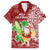 Hawaii Christmas Mele Kalikimaka Family Matching Off Shoulder Long Sleeve Dress and Hawaiian Shirt Santa Claus LT7 Dad's Shirt - Short Sleeve Red - Polynesian Pride