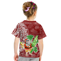 Hawaii Christmas Mele Kalikimaka Kid T Shirt Santa Claus LT7 - Polynesian Pride