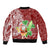 Hawaii Christmas Mele Kalikimaka Sleeve Zip Bomber Jacket Santa Claus LT7 - Polynesian Pride