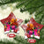 Papua New Guinea Christmas Ceramic Ornament Bird-of-Paradise Special LT7 Star Red - Polynesian Pride