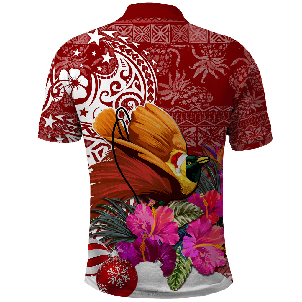 Papua New Guinea Christmas Polo Shirt Bird-of-Paradise Special LT7 - Polynesian Pride