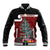 Personalised New Zealand Maori Christmas Baseball Jacket Xmas Fern Mix Kowhawhai