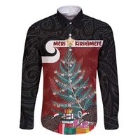 Personalised New Zealand Maori Christmas Family Matching Tank Maxi Dress and Hawaiian Shirt Xmas Fern Mix Kowhawhai