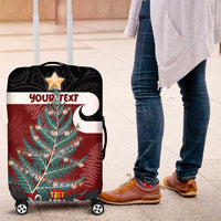 Personalised New Zealand Maori Christmas Luggage Cover Xmas Fern Mix Kowhawhai