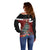 Personalised New Zealand Maori Christmas Off Shoulder Sweater Xmas Fern Mix Kowhawhai