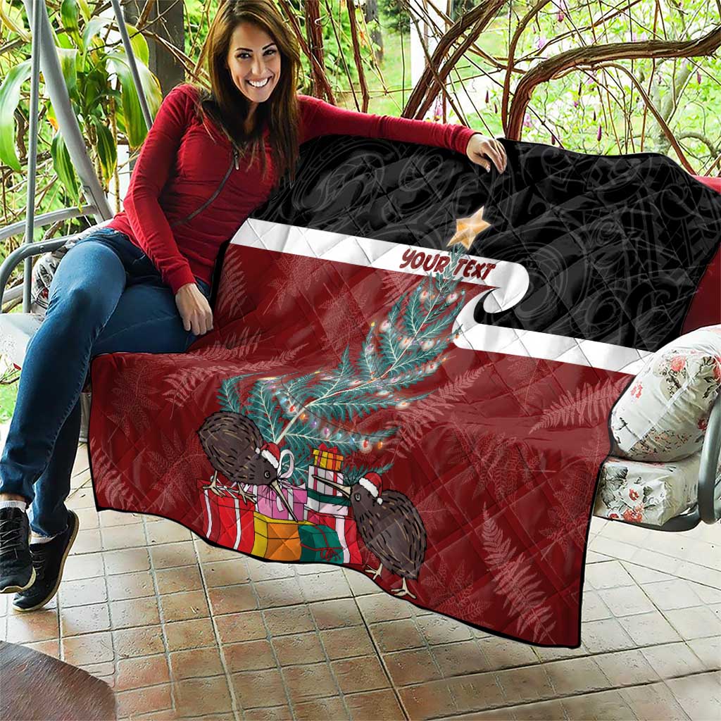 Personalised New Zealand Maori Christmas Quilt Xmas Fern Mix Kowhawhai